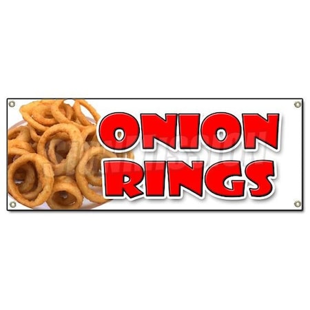 Signmission ONION RINGS BANNER SIGN deep fried vidalia sweet crispy ring french fries B-Onion Rings